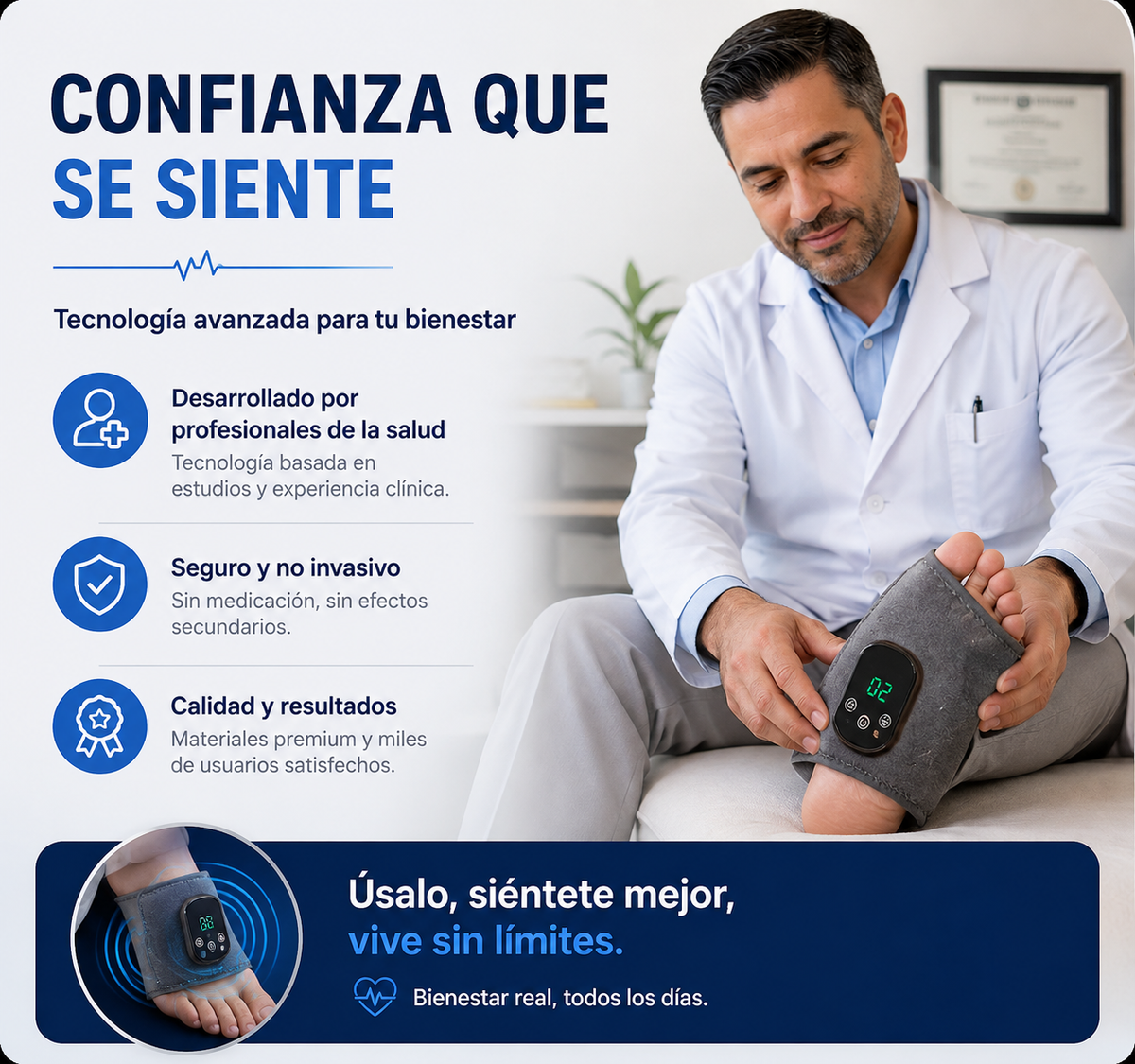  Masajeador Eléctrico Inteligente de Tobillo